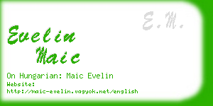 evelin maic business card